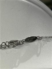 GABRIEL & CO 14k White Gold Layered Diamond Charm Drop Necklace